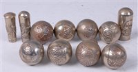 Lot 65 - A collection of eleven various silver plated...