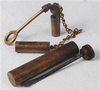 Lot 68 - A WW I brass rifle barrel periscope for the...