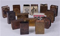 Lot 102 - A WW I French brass matchbox sleeve having a...