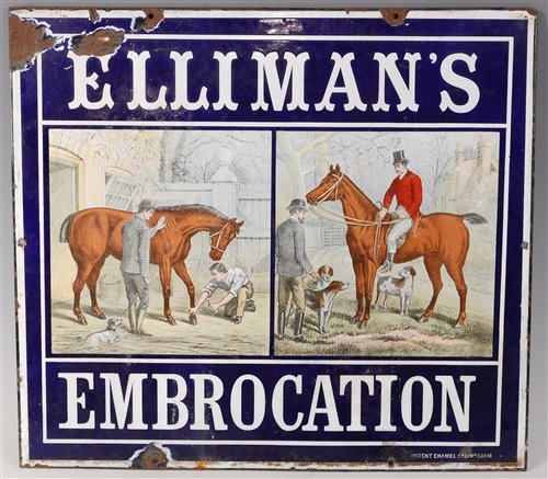 Lot 425 - An early 20th century enamel advertising sign...