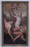 Lot 2503 - 18th century school - The Temptation of Adam...