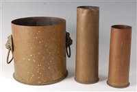 Lot 151 - A large pre-WW I minenwerfer shell case,...