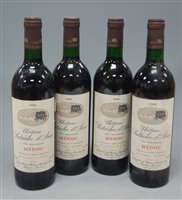 Lot 1037 - Château Patache d'Aux 1989 Medoc, four bottles