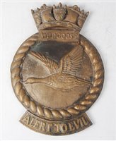 Lot 202 - A reproduction H.M.S. Wild Goose ships plaque,...