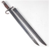 Lot 214 - A Japanese 1897 pattern Arisaka bayonet, the...