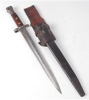 Lot 217 - A British 1888 pattern Mk I 2nd type bayonet,...