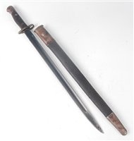 Lot 219 - A British 1907 pattern Lee Enfield bayonet,...