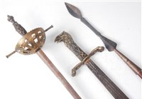 Lot 327 - A ceremonial sword, having an 82cm etched...