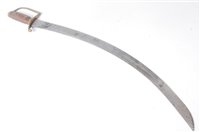 Lot 328 - A Naval cutlass, having a 69cm curved fullered...