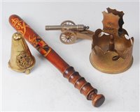 Lot 331 - A trench art table cigarette lighter, having...