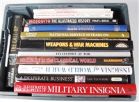 Lot 89 - Three boxes of military related books, to...