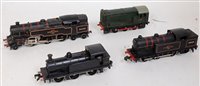 Lot 788 - Hornby Dublo 2-6-4, 0-6-2 and black 0-6-0 tank...