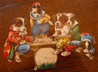 Lot 2018 - Card see-saws by Raphael Tuck & Sons, circa...