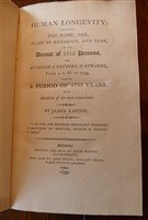 Lot 2049 - EASTON, James, Human Longevity..., Salisbury...
