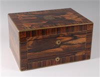 Lot 2392 - A Victorian calamander fitted toilet box by...