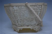 Lot 2443 - A 19th century Chinese Canton carved ivory...