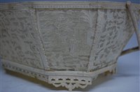 Lot 2443 - A 19th century Chinese Canton carved ivory...