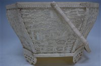 Lot 2443 - A 19th century Chinese Canton carved ivory...