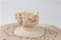 Lot 2443 - A 19th century Chinese Canton carved ivory...