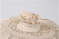 Lot 2443 - A 19th century Chinese Canton carved ivory...