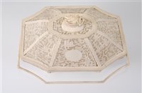 Lot 2443 - A 19th century Chinese Canton carved ivory...