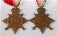 Lot 235 - Two 1914 Mons Stars, naming 18238 SPR: E....