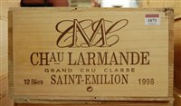 Lot 1071 - Château Larmande 1998 Saint Emilion, twelve...