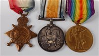 Lot 145 - A WW I trio to include 1914-15 Star, British...