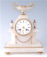 Lot 2610 - A late Victorian alabaster and gilt metal...