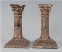Lot 2128 - A pair of Walker & Hall silver Corinthian...