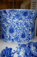 Lot 2093 - A Doulton Burslem floor vase, blue and white...