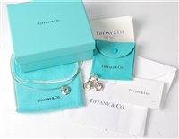 Lot 2235 - A Tiffany silver necklace and matching...