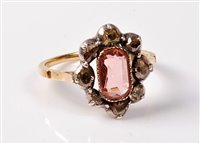 Lot 2285 - A 19th century pink tourmaline and diamond...