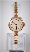 Lot 2355 - An early 20th century lady's 9ct Rolex, the...