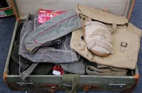 Lot 183 - A canvas suitcase and contents to include...