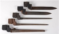Lot 185 - A British No.4 Mk II spike bayonet in scabbard,...