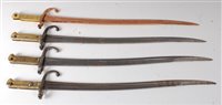 Lot 196 - A French model 1866 chassepot bayonet, the a...