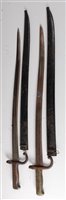 Lot 198 - A French model 1866 chassepot bayonet, the...