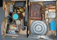 Lot 295 - Two boxes of miscellaneous militaria to...