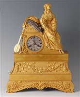 Lot 2611 - A mid-19th century French gilt bronze mantel...