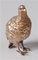 Lot 2155 - An Edwardian silver partridge,...