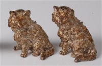 Lot 2156 - A pair of modern cast silver novelty salt and...
