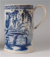 Lot 2080 - An 18th century English pearlware tankard,...