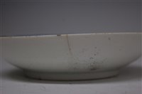 Lot 2081 - A Lowestoft porcelain tea bowl on stand,...