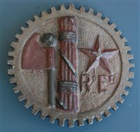 Lot 337 - An Italian Fascist staff car badge, 12cm.