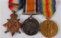 Lot 343 - A WW I trio to include 1914-15 Star with 5th...