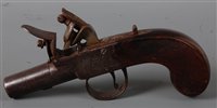 Lot 353 - An 18th century flintlock box lock pocket...