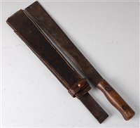 Lot 362 - A WW II Chindits machete having a 34cm blade...