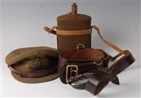 Lot 365 - A WW II Royal Artillery Officer's cap,...