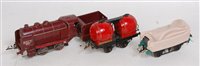 Lot 307 - French Hornby postwar maroon SNCF 0-4-0 20v AC...